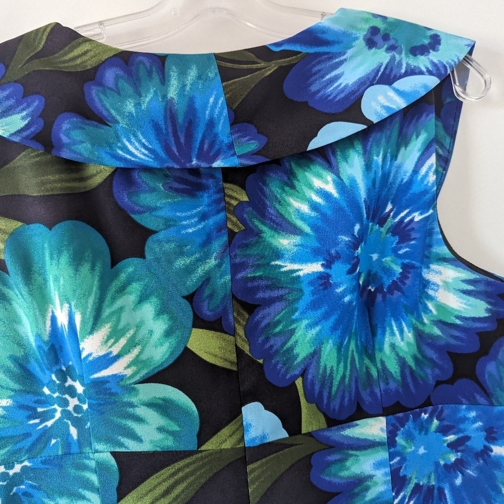 BCX Vibrant Floral Sleeveless Sheath Dress - Size 14 - Picture 4 of 13